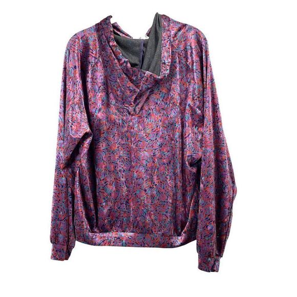 LILI SIDONIO velvet Printed‎ Hoodie top Size M boho - Picture 9 of 10